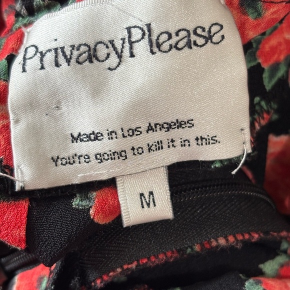 Privacy Please x Revolve Faux Wrap Halter MIDI Dress Criss Cross Back Floral M - Picture 12 of 13